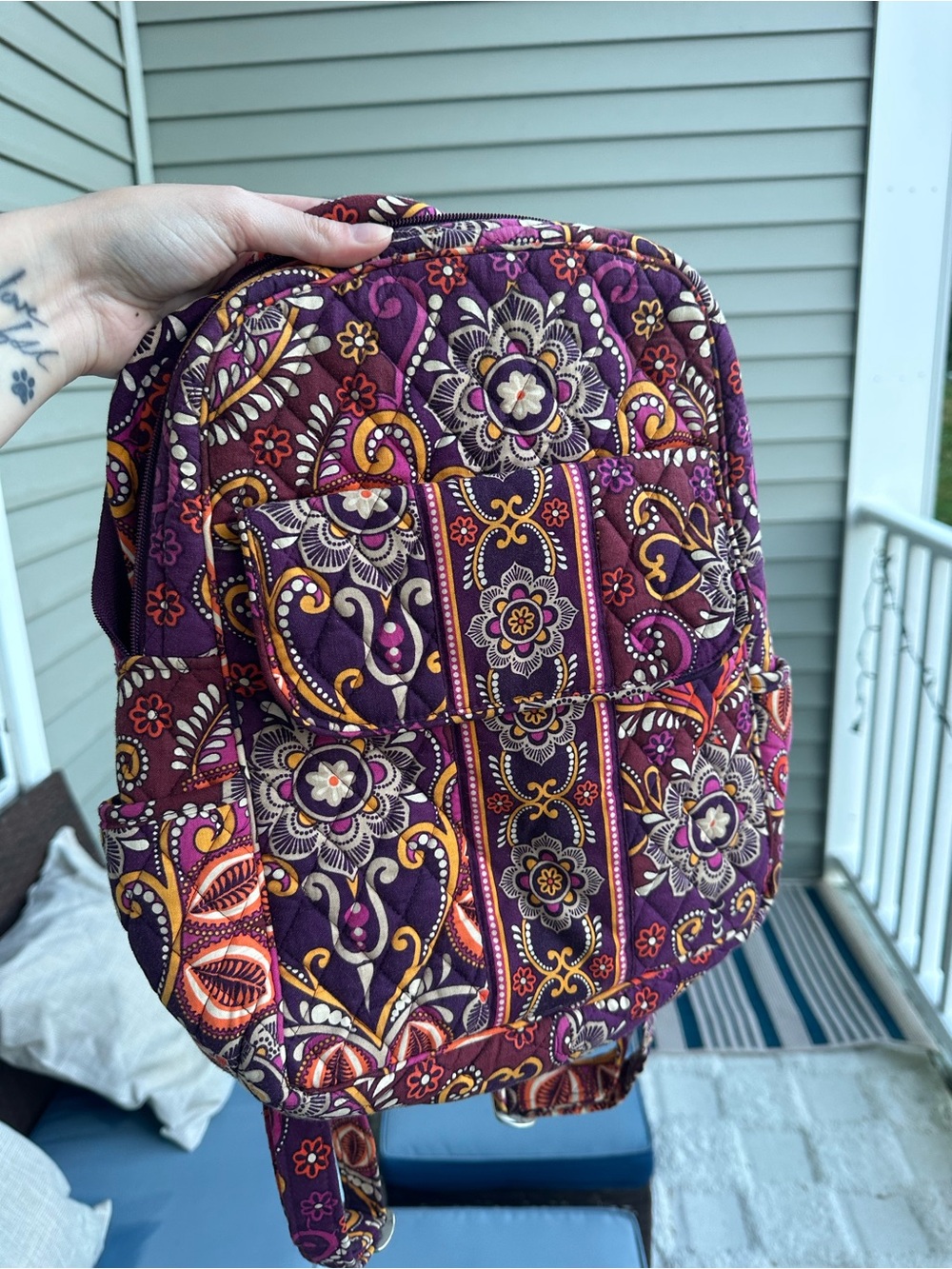 Vera Bradley Plum Crazy Backpack  - Retired Pattern